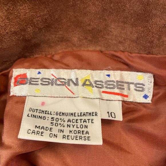 Vintage design assets leather skirt size 10 - Picture 2 of 5